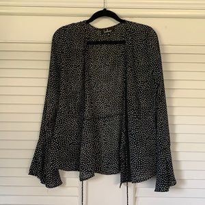 Lulus polka dot wrap blouse, Large